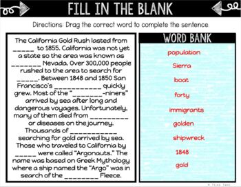 California Gold Rush DIGITAL Interactive Notebook | Choice Board - Image 3