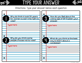 Voting Rights DIGITAL Interactive Notebook | Choice Board | Civics - Image 4