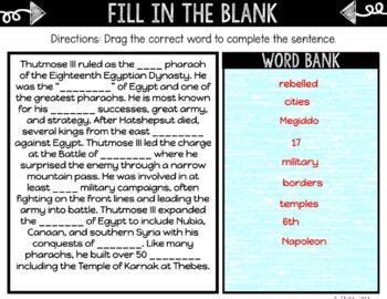 Ancient Egypt DIGITAL Interactive Notebook | Choice Board | King Tut - Image 3