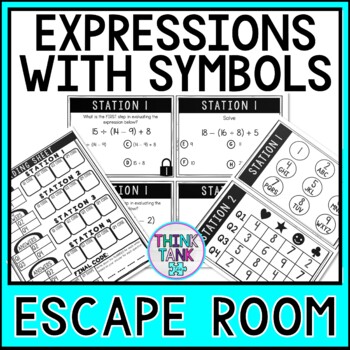 Math Expressions with Symbols Escape Room | Parentheses | Brackets