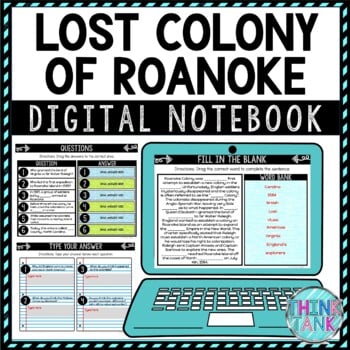 Lost Colony of Roanoke DIGITAL Interactive Notebook | Choice Board
