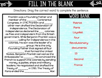 Benjamin Franklin DIGITAL Interactive Notebook | Choice Board - Image 3