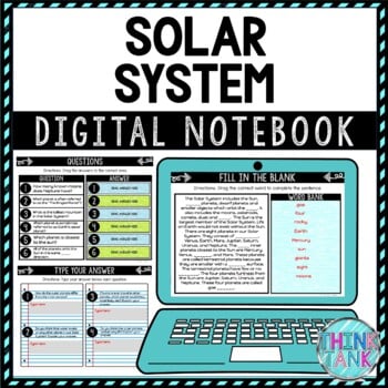 Solar System DIGITAL Interactive Notebook | Choice Board