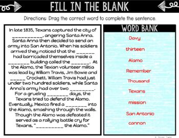 Texas Revolution DIGITAL Interactive Notebook | Choice Board - Image 3