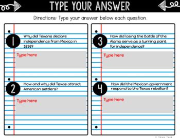 Texas Revolution DIGITAL Interactive Notebook | Choice Board - Image 4