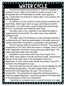 Water Cycle DIGITAL Reading Passage and Questions - Self Grading - Image 2