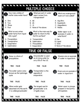 Water Cycle DIGITAL Reading Passage and Questions - Self Grading - Image 4