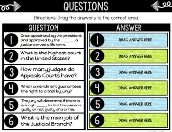 Judicial Branch DIGITAL Interactive Notebook | Choice Board | Government - Image 2