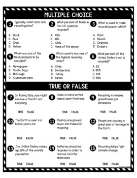 Recycling DIGITAL Reading Passage and Questions - Self Grading - Image 4