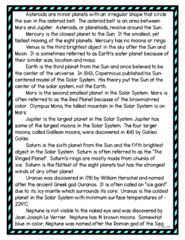 Solar System DIGITAL Reading Passage and Questions - Self Grading - Image 3