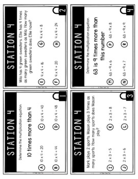 Multiplication Comparison MATH Escape Room | 4.OA.1 | Common Core | Equations - Image 4