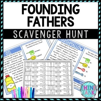 Founding Fathers Activity - Scavenger Hunt Challenge - Gallery Walk