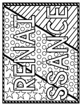 Renaissance Color by Number, Reading Passage and Text Marking - Image 2