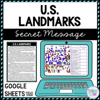 U.S. Landmarks Secret Message Activity for Google Sheets™ | Distance Learning