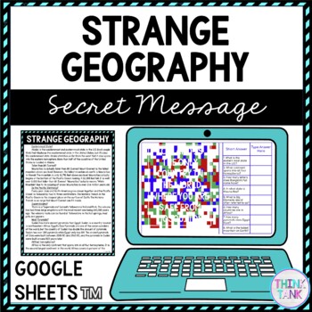 Strange Geography Secret Message Activity for Google Sheets™ | Distance Learning
