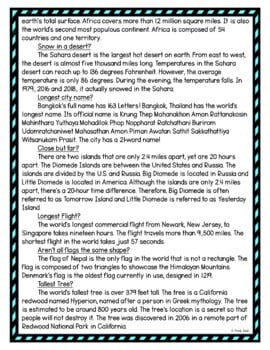 Strange Geography DIGITAL Reading Passage and Questions - Self Grading - Image 3