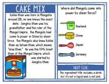 Kublai Khan Activity - Scavenger Hunt Challenge - Ancient China - Image 2