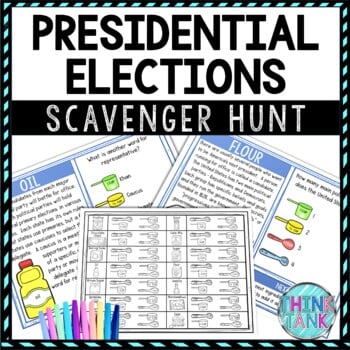 Presidential Elections Activity - Scavenger Hunt Challenge - Electoral College