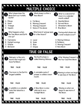 Phases of the Moon DIGITAL Reading Passage and Questions - Self Grading - Image 4