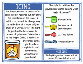 First Amendment Activity - Scavenger Hunt Challenge - Bill of Rights - Image 2