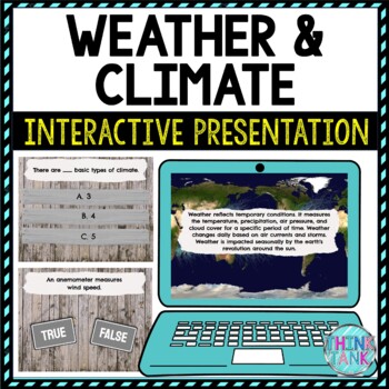 Weather and Climate Interactive Google Slides™ Presentation | Digital