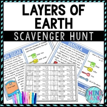 Layers of Earth Activity - Scavenger Hunt Challenge