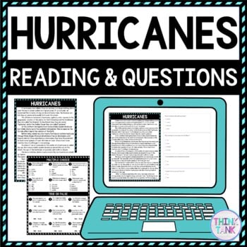 Hurricanes DIGITAL Reading Passage and Questions - Self Grading