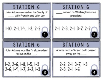 Founding Fathers Breakout Activity -Task Cards Puzzle Challenge - Image 4