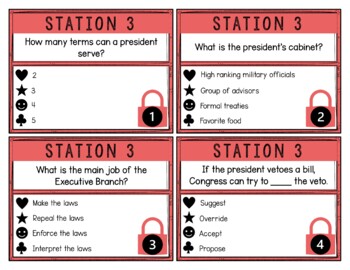 Executive Branch Breakout Activity - Task Cards Puzzle Challenge - Civics - Image 2