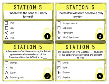 Boston Massacre Breakout Activity - Task Cards Puzzle Challenge - Image 2