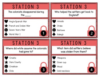 Lost Colony of Roanoke Breakout Activity - Task Cards Puzzle Challenge - Image 2