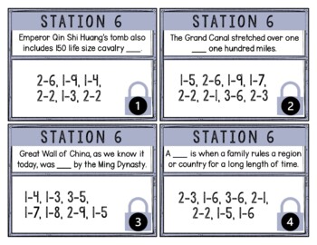 Ancient China Breakout Activity - Task Cards Puzzle Challenge - Image 4