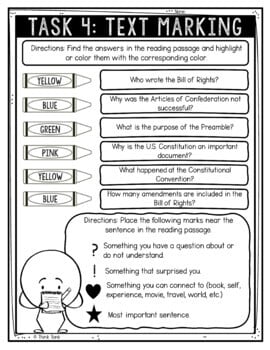 Constitution Reading Comprehension Challenge - Close Reading Activities - Image 4