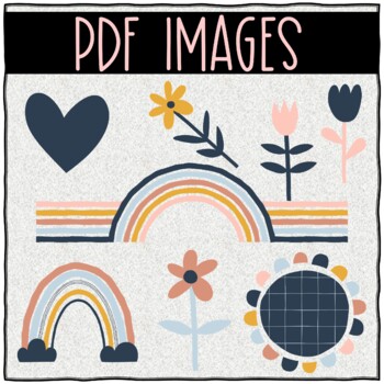 Bulletin Board Display Kit - Teacher Bulletin Board - I AM - Boho Rainbow Theme - Image 2