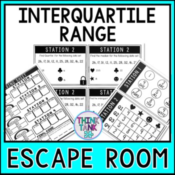 Interquartile Range MATH Escape Room - Common Core - 6.SP.2