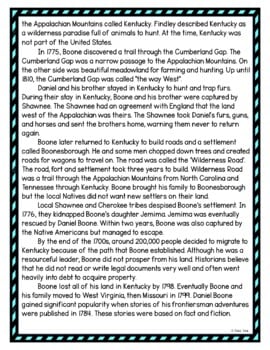 Daniel Boone DIGITAL Reading Passage and Questions - Self Grading - Image 3