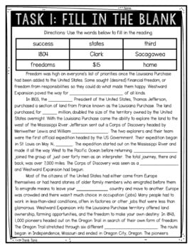 Westward Expansion Reading Comprehension Challenge - Close Reading Activity - Image 2