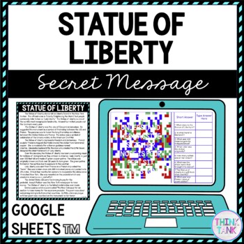 Statue of Liberty Secret Message Activity For Google Sheets™