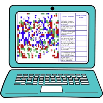Force and Motion Secret Message Activity For Google Sheets™ - Image 2