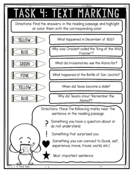Battle of the Alamo Reading Comprehension Challenge - Close Reading Activity - Image 4