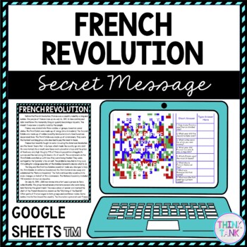 French Revolution Secret Message Activity For Google Sheets™