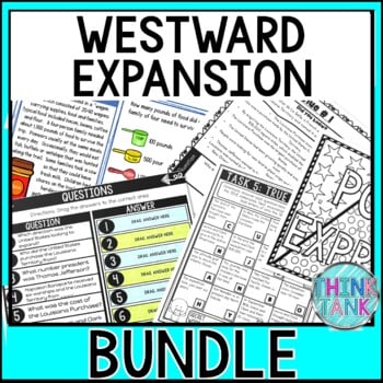 Westward Expansion Unit - Escape Rooms, Secret Message, Reading Passages BUNDLE