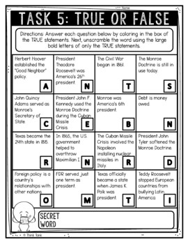Monroe Doctrine Reading Comprehension Challenge - Close Reading Activity - Image 3