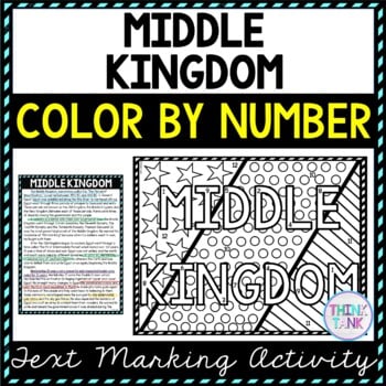 Middle Kingdom Color by Number, Reading Passage and Text Marking