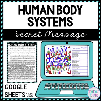 Human Body Systems Secret Message Activity For Google Sheets™