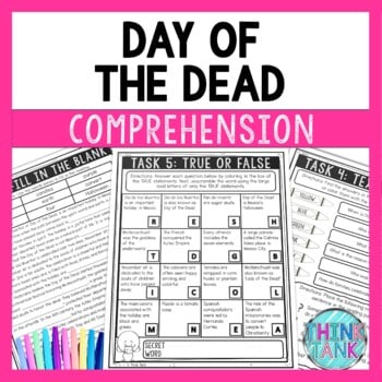 Day of the Dead Reading Comprehension Challenge - Dia de los Muertos