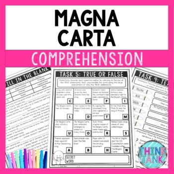 Magna Carta Reading Comprehension Challenge - Close Reading