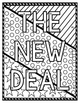The New Deal Color by Number, Reading Passage and Text Marking - Image 2