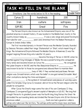 Persian Empire Thinktivity™ Reading Comprehension - Mesopotamia - Image 2