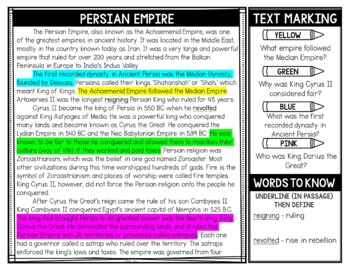 Ancient Mesopotamia Reading Passages and Text Marking - Image 3